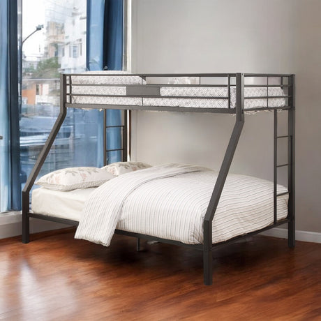 Limbra Sandy Black Bunk Bed (Twin XL/Queen) - Ornate Home