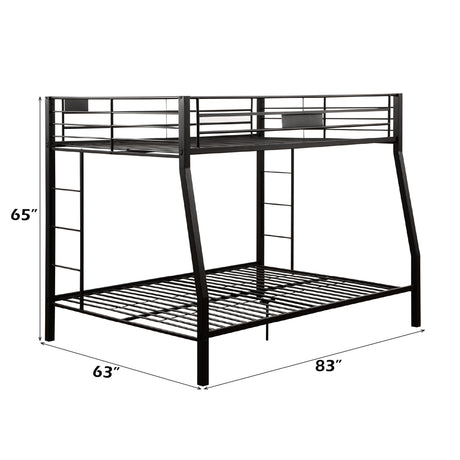 Limbra Sandy Black Full XL/Queen Bunk Bed - Ornate Home