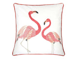 Lina Ivory/Pink 20" X 20" Pillow Pair Flamingo (Set of 2) - Ornate Home