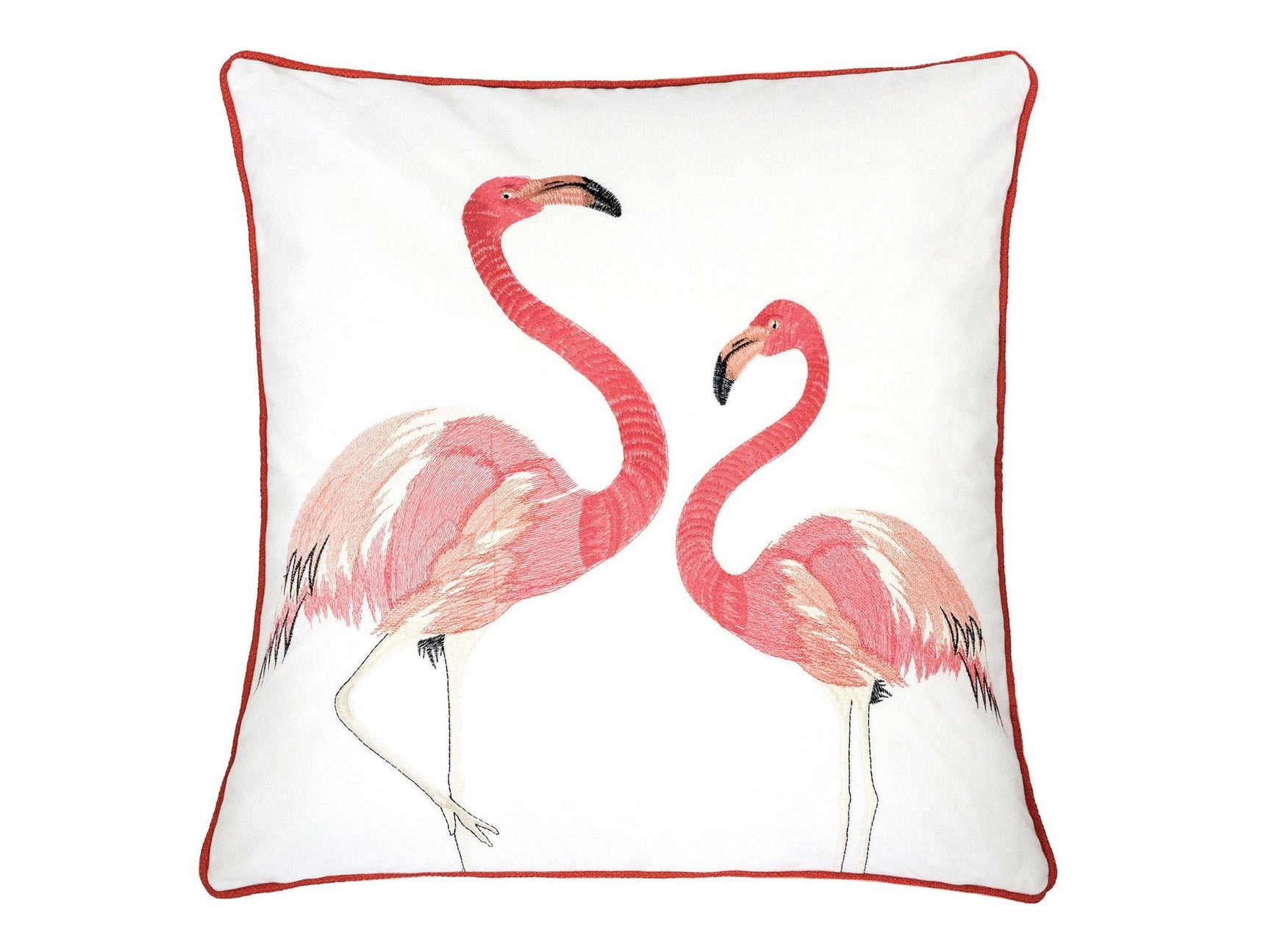 Lina Ivory/Pink 20" X 20" Pillow Pair Flamingo (Set of 2) - Ornate Home