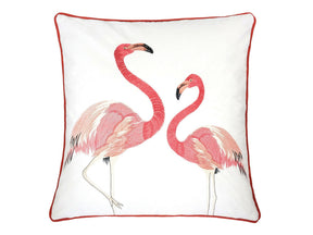 Lina Ivory/Pink 20" X 20" Pillow Pair Flamingo (Set of 2) - Ornate Home