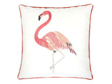 Lina Ivory/Pink 20" X 20" Single Flamingo Pillow (Set of 2) - Ornate Home