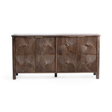 Lina Kona Brown 4 Door Cabinet - Ornate Home