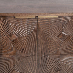 Lina Kona Brown 4 Door Cabinet - Ornate Home