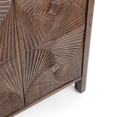 Lina Kona Brown 4 Door Cabinet - Ornate Home
