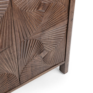 Lina Kona Brown 4 Door Cabinet - Ornate Home