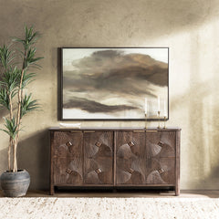 Lina Kona Brown 4 Door Cabinet - Ornate Home