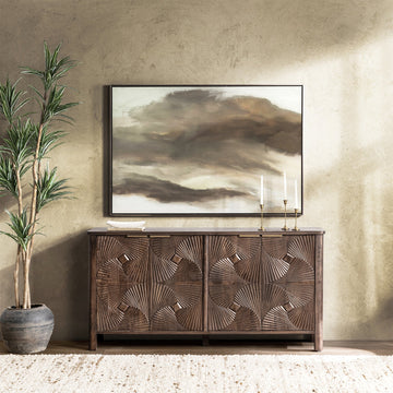 Lina Kona Brown 4 Door Cabinet - Ornate Home