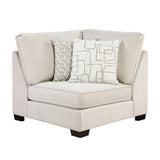 Lincoln Beige 4-Piece Sectional w/ Ottoman - Ornate Home