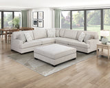 Lincoln Hall Beige Ottoman - Ornate Home