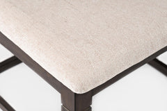 Lincoln Square Dark Espresso/Cream Ext Counter Dining Table w/ 4 Stools, Bench - Ornate Home