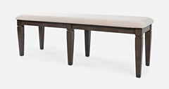Lincoln Square Dark Espresso/Cream Ext Dining Table w/ 4 Chairs, Bench - Ornate Home
