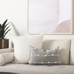 Linda Navy/Cream/White 13x21 Pillow Cover - Ornate Home