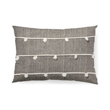 Linda Navy/Cream/White 13x21 Pillow Cover with Down Filler (Set of 2) - Ornate Home