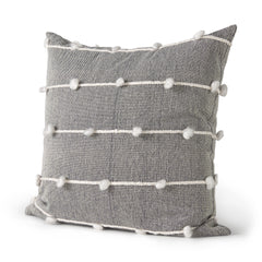 Linda Navy/Cream/White 20x20 Pillow Cover - Ornate Home