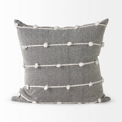 Linda Navy/Cream/White 20x20 Pillow Cover - Ornate Home