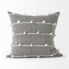 Linda Navy/Cream/White 20x20 Pillow Cover - Ornate Home