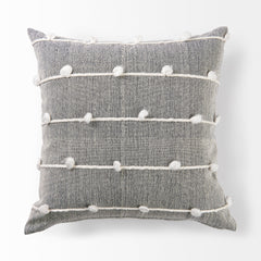Linda Navy/Cream/White 20x20 Pillow Cover - Ornate Home