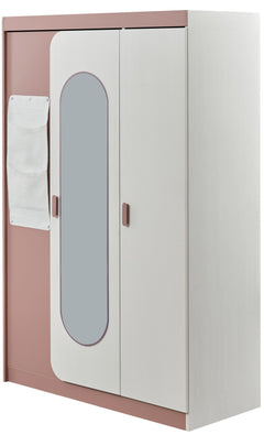 Linda Pink/White 3 Door Wardrobe - Ornate Home