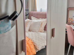 Linda Pink/White 3 Door Wardrobe - Ornate Home