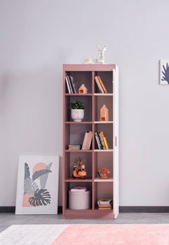 Linda Pink/White Bookcase - Ornate Home