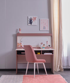 Linda Pink/White Kids Room Set (Twin Bed & Study Desk & Nightstand) - Ornate Home