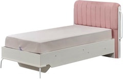 Linda Pink/White Twin Bed With Headboard - Ornate Home
