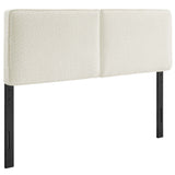 Lindee Cream Boucle Fabric Full Headboard - Ornate Home