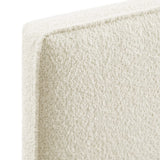 Lindee Cream Boucle Fabric Full Headboard - Ornate Home