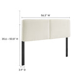 Lindee Cream Boucle Fabric Full Headboard - Ornate Home