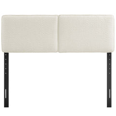 Lindee Cream Boucle Fabric King Headboard - Ornate Home