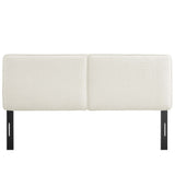 Lindee Cream Boucle Fabric King Headboard - Ornate Home