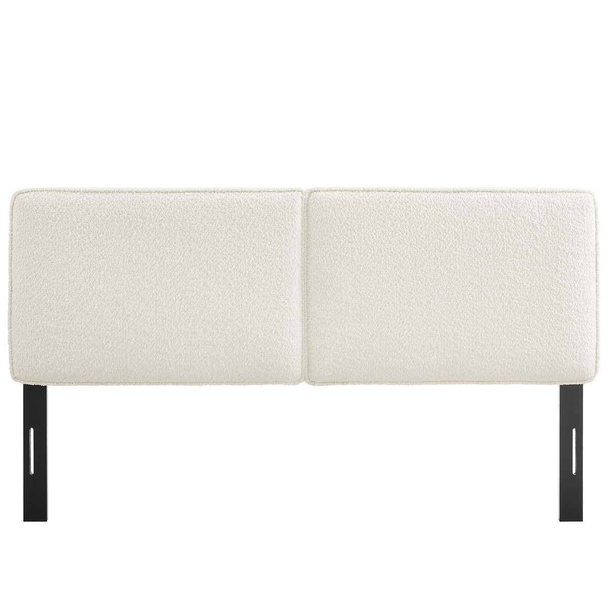 Lindee Cream Boucle Fabric King Headboard - Ornate Home