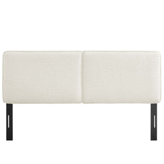Lindee Cream Boucle Fabric King Headboard - Ornate Home