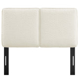 Lindee Cream Boucle Fabric Twin Headboard - Ornate Home