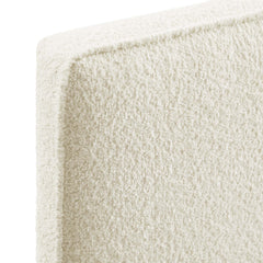 Lindee Cream Boucle Fabric Twin Headboard - Ornate Home