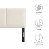 Lindee Cream Boucle Fabric Twin Headboard - Ornate Home
