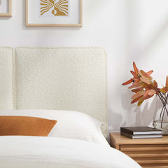 Lindee Cream Boucle Fabric Twin Headboard - Ornate Home