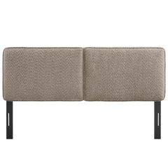 Lindee Oatmeal Boucle Fabric Full Headboard - Ornate Home