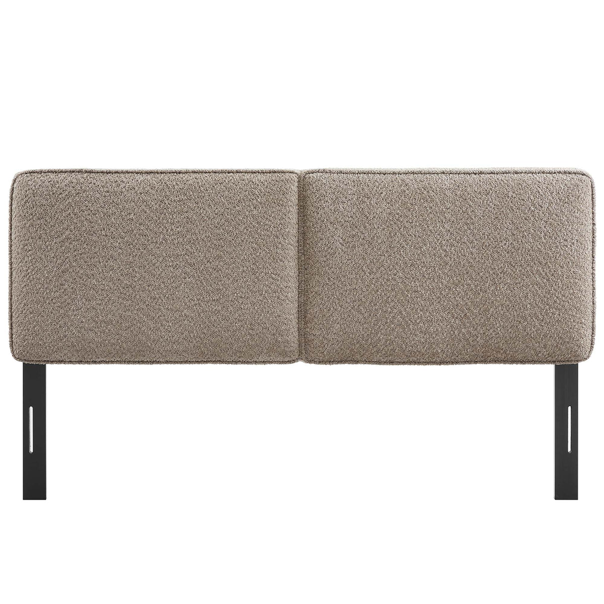 Lindee Oatmeal Boucle Fabric Queen Headboard - Ornate Home