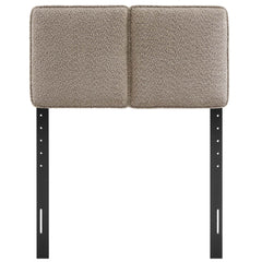 Lindee Oatmeal Boucle Fabric Twin Headboard - Ornate Home