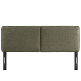 Lindee Sage Boucle Fabric Queen Headboard - Ornate Home