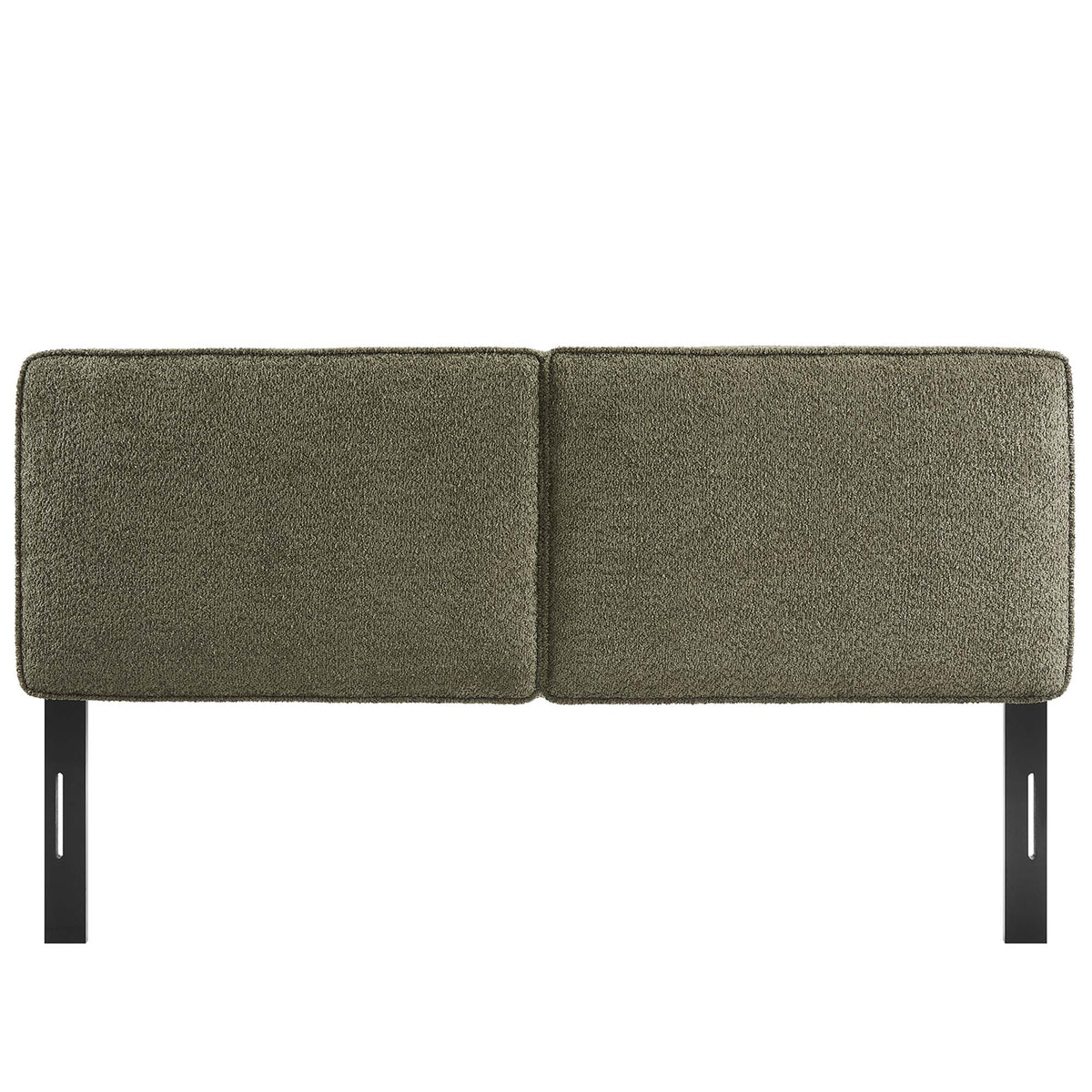 Lindee Sage Boucle Fabric Queen Headboard - Ornate Home