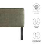 Lindee Sage Boucle Fabric Queen Headboard - Ornate Home
