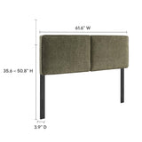 Lindee Sage Boucle Fabric Queen Headboard - Ornate Home