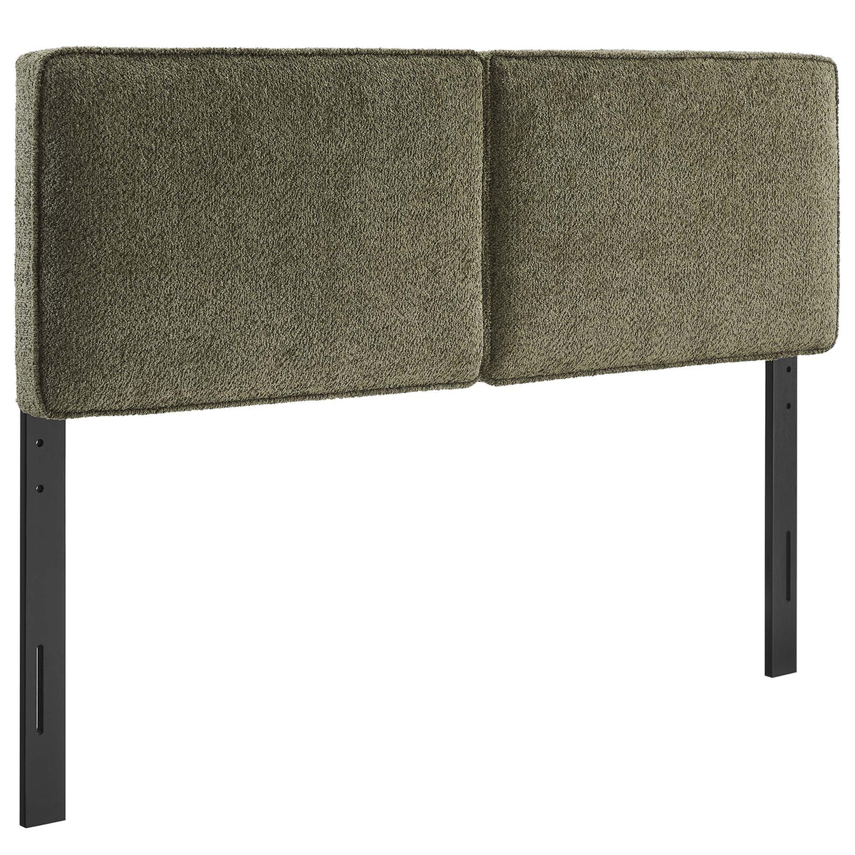 Lindee Sage Boucle Fabric Queen Headboard - Ornate Home