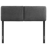 Lindee Slate Boucle Fabric Full Headboard - Ornate Home