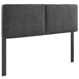 Lindee Slate Boucle Fabric Full Headboard - Ornate Home