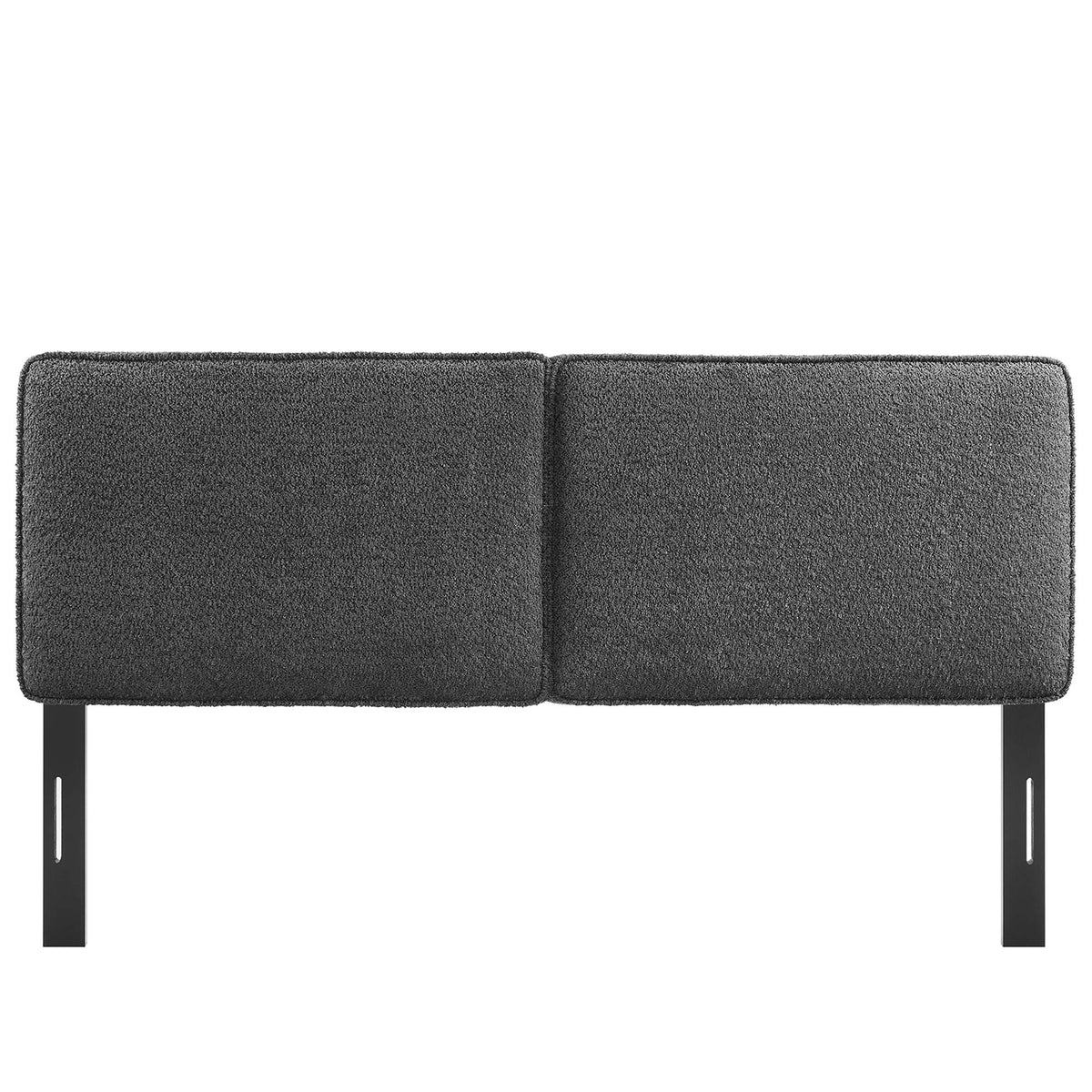 Lindee Slate Boucle Fabric King Headboard - Ornate Home