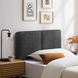 Lindee Slate Boucle Fabric Twin Headboard - Ornate Home